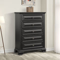 Renova Vintage Black 5 Drawer Chest