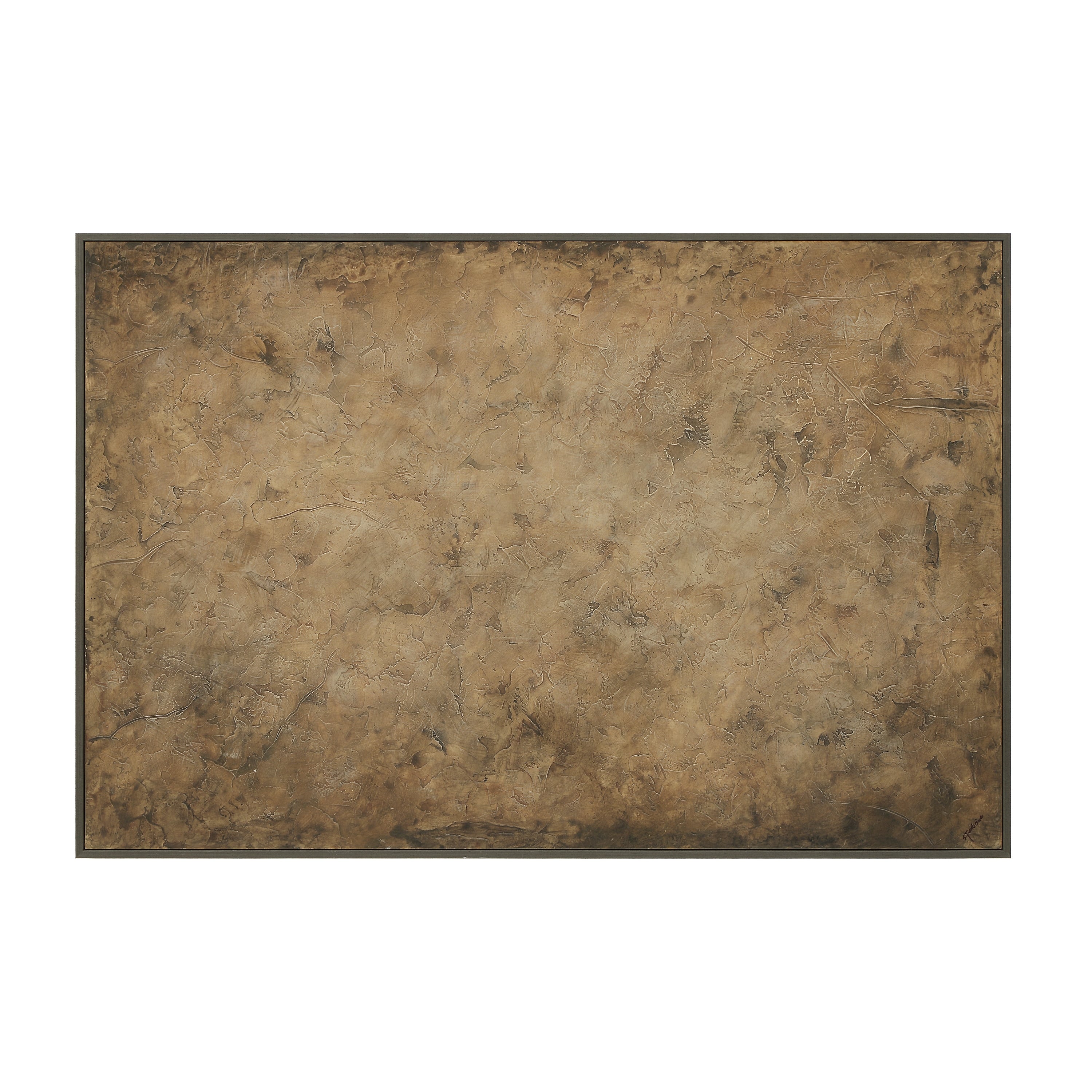 Renwil Acacia 40 Wide Canvas Art With Wood Frame Charcoal Brown