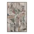 Renwil Alloy 40 Wide Canvas Art With Wood Frame Black Oak Beige