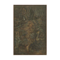 Renwil Beatrix 40 Wide Canvas Art With Wood Frame Dark Oak Brown