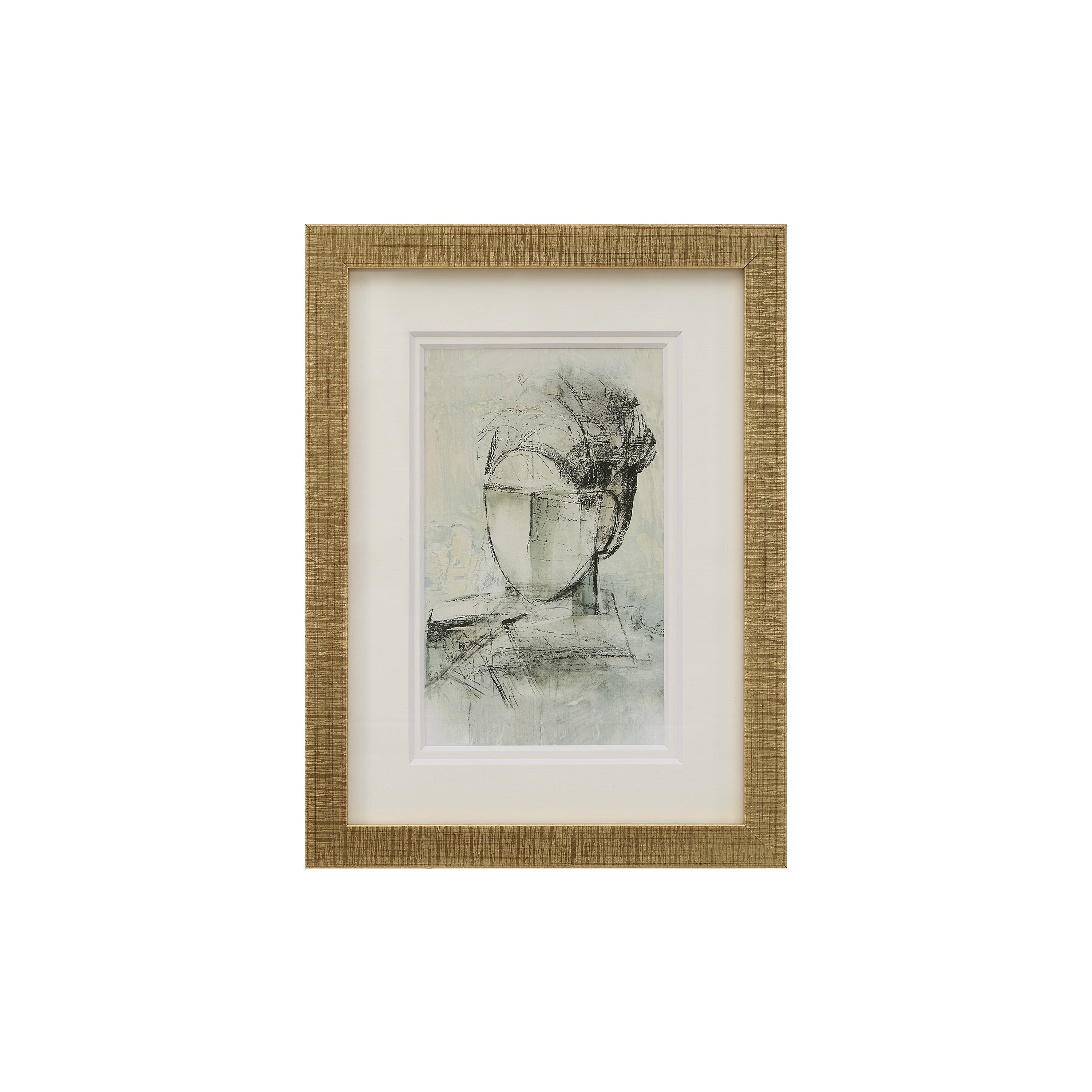 Renwil Bellie 9 Wide Wall Decor Antique Brass White
