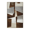 Renwil Cannella 40 Wide Canvas Art With Wood Frame Medium Walnut Brown