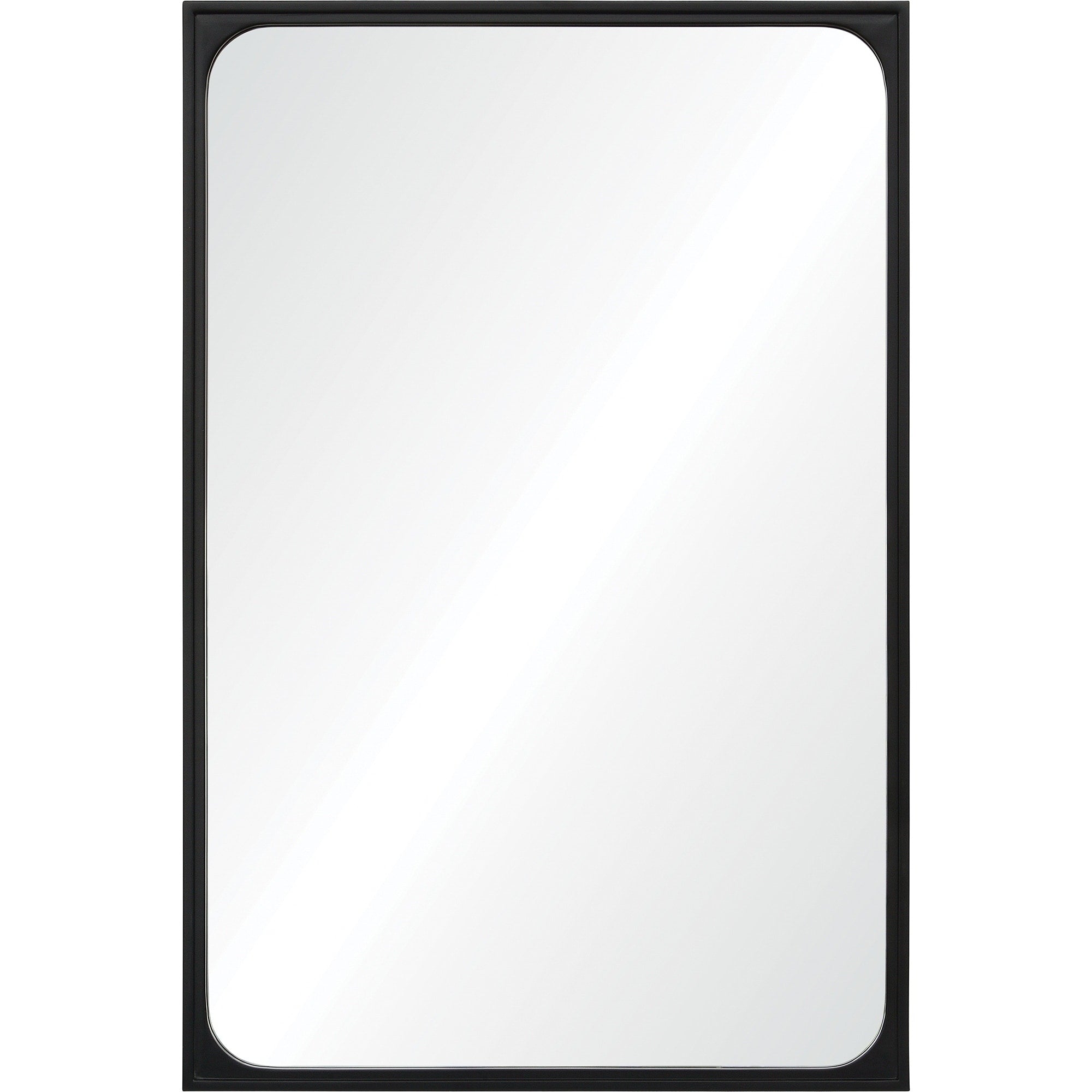 Renwil Carito Black Powder Coated Basswood And Gesso Rectangular Framed Mirror