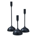 Renwil Chambers Indoor Aluminum Set Of 3 Tapered Candle Holder Matte Black