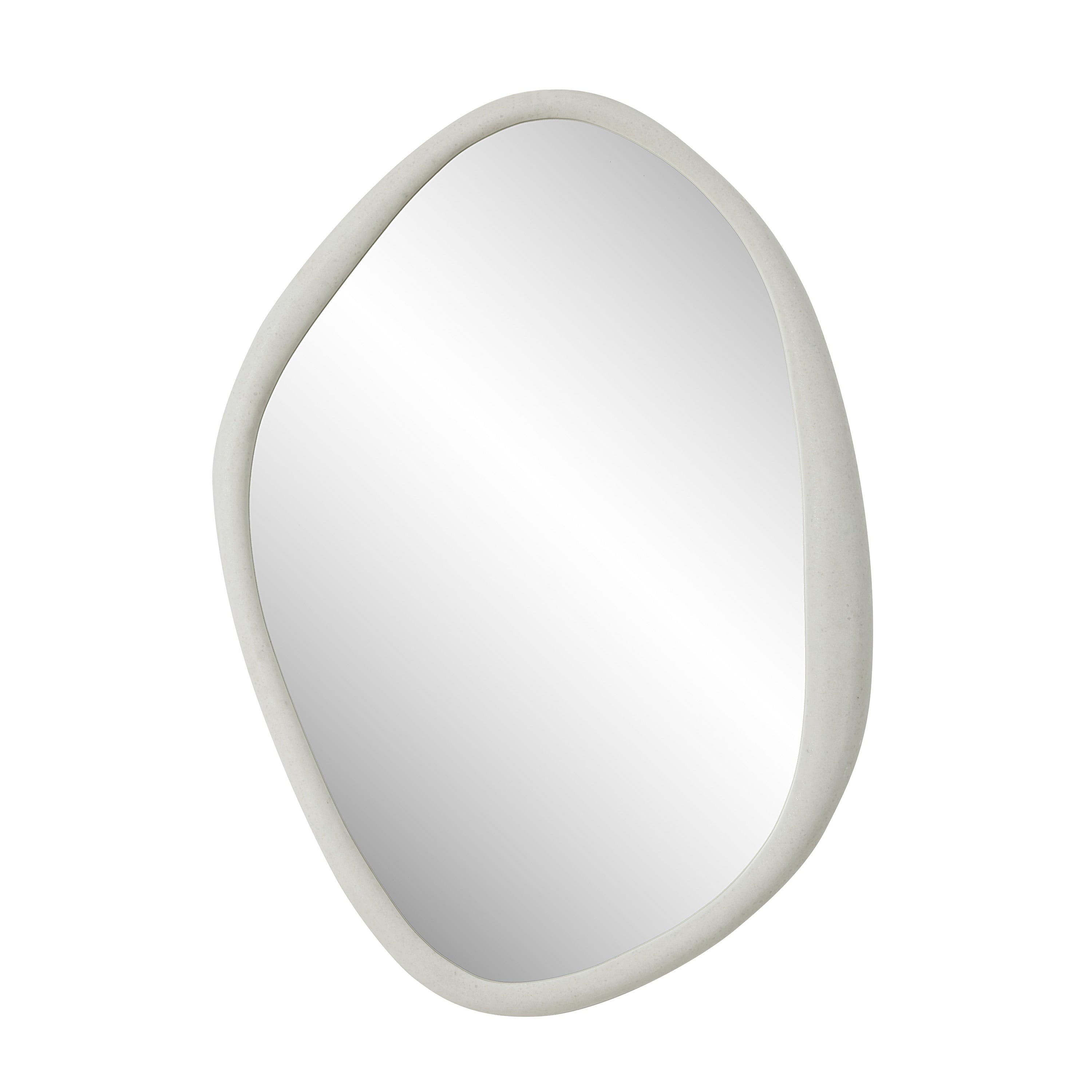 Renwil Folignio 40 Tall Irregular Mirror Rice Stone