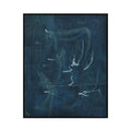 Renwil Gemma 40 Wide Canvas Art With Wood Frame Black Blue