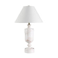Renwil Katn 26 Tall White Botochino Marble Table Lamp With Tapered Linen Shade