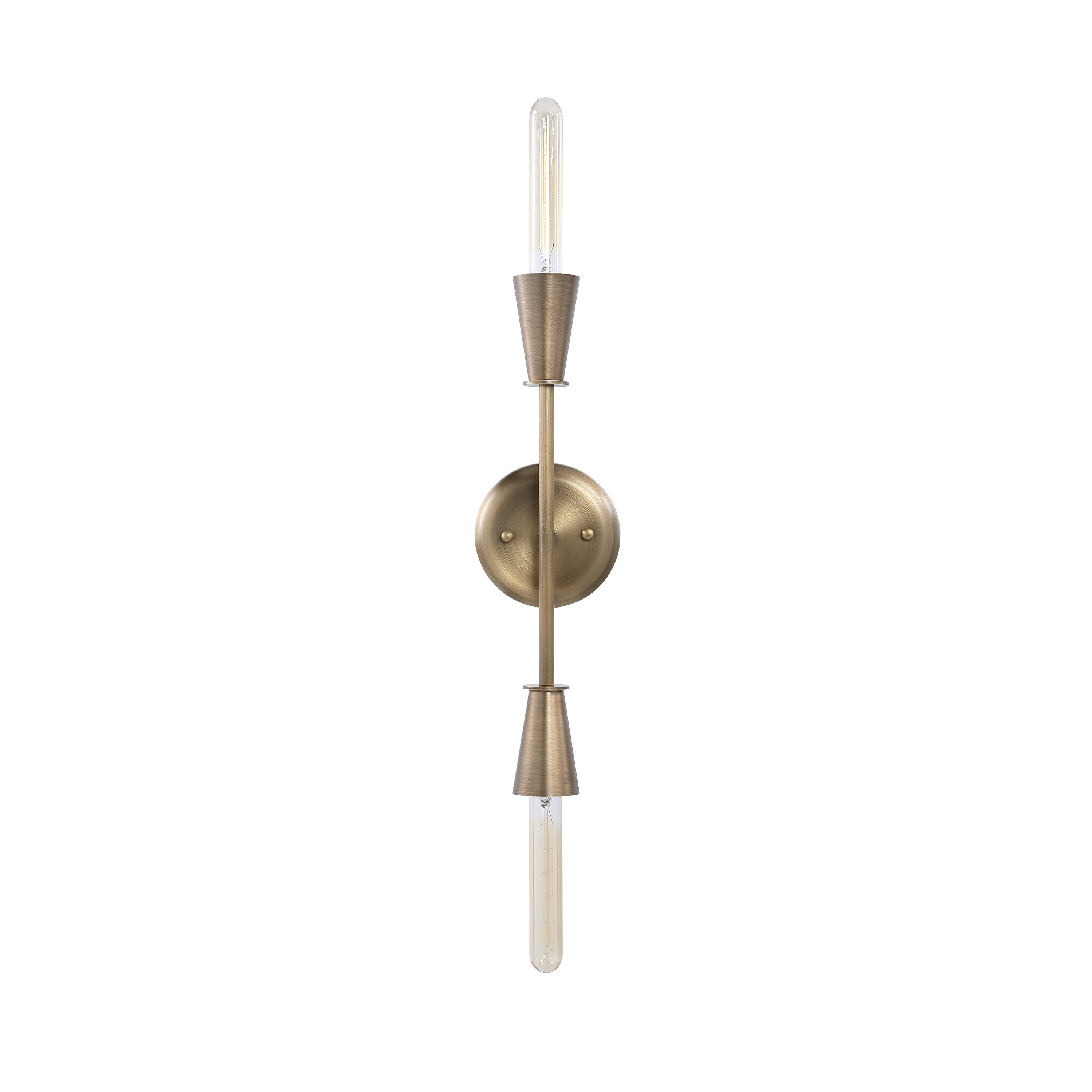 Renwil Mariana 17.25 Dark Antique Brushed Brass 2 Light Wall Sconce