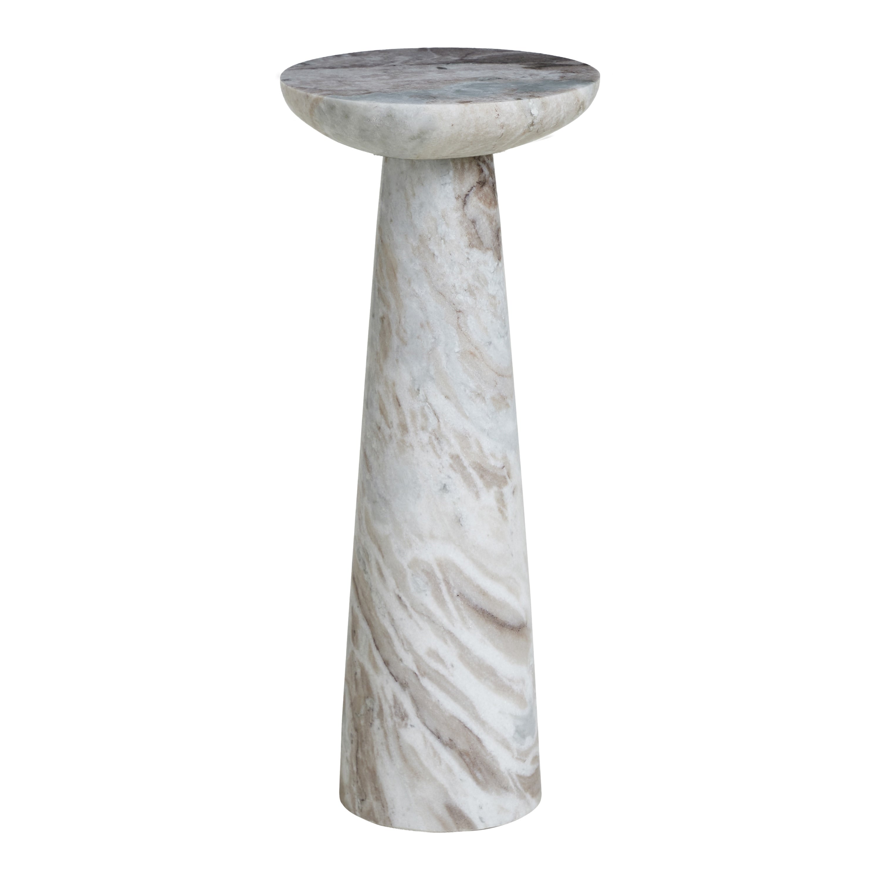 Renwil Mercura Indoor Mercury Black Marble Side Table
