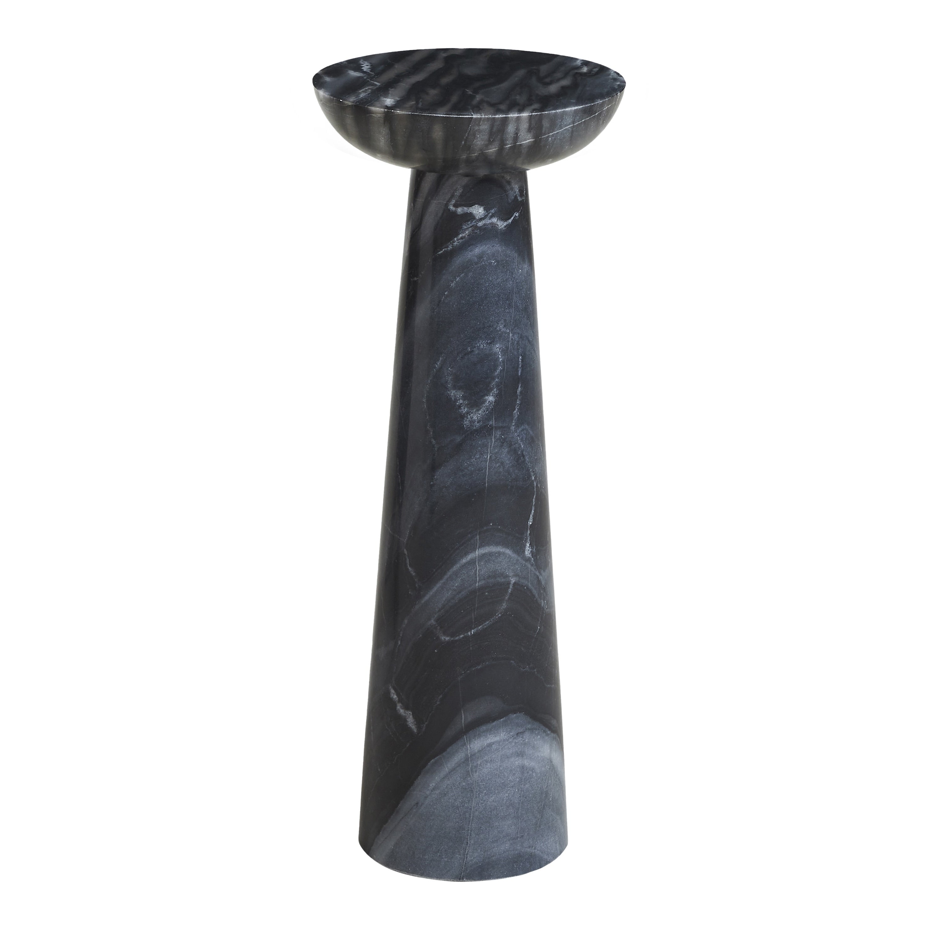 Renwil Mercura Indoor Mercury Black Marble Side Table