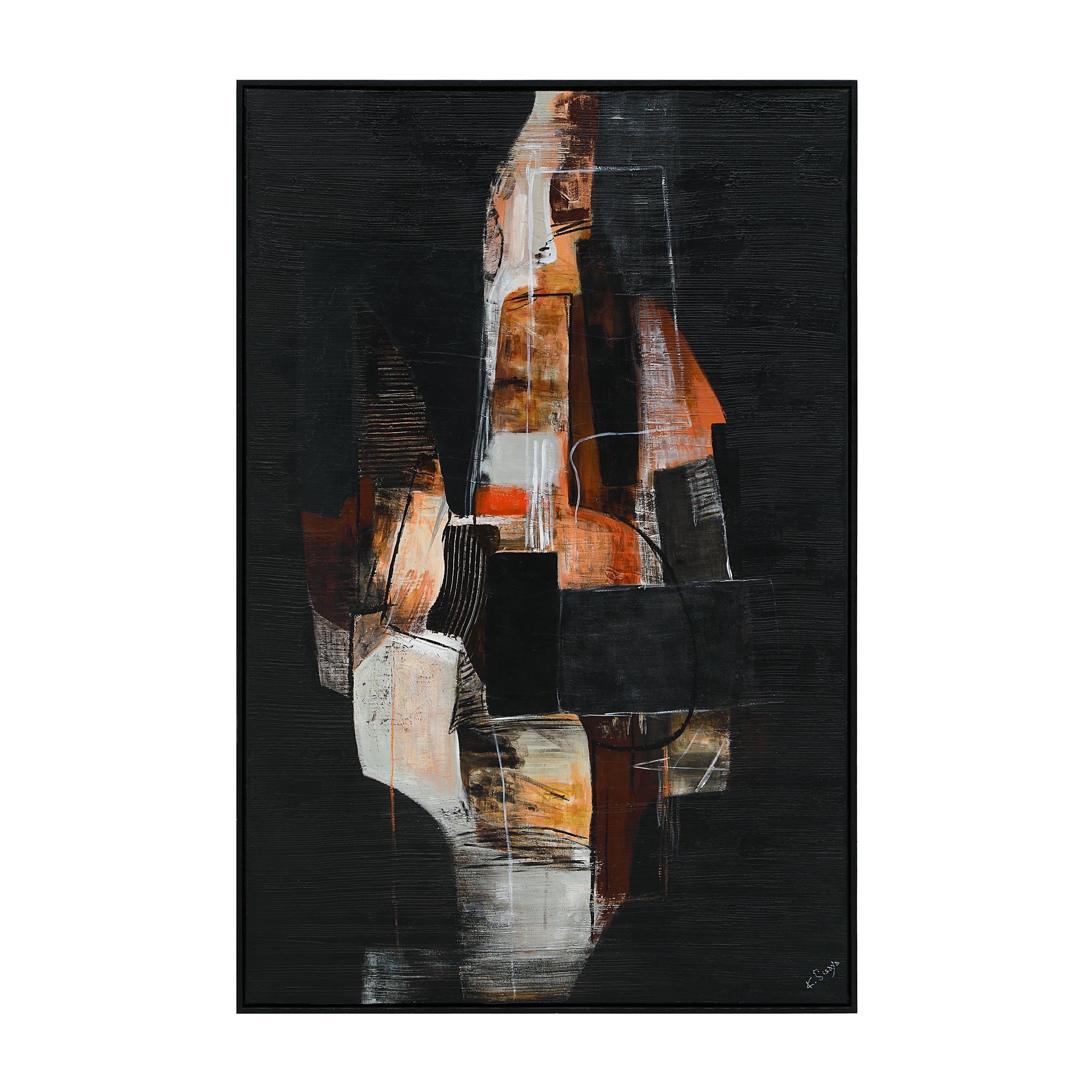 Renwil Nocturne 40 Wide Canvas Art With Wood Frame Black
