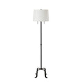 Renwil Ruslur 62.75 Tall Matte Black Floor Lamp With Tapered Linen Shade