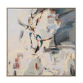 Renwil Sagea 45 Wide Canvas Art With Wood Frame Walnut Beige