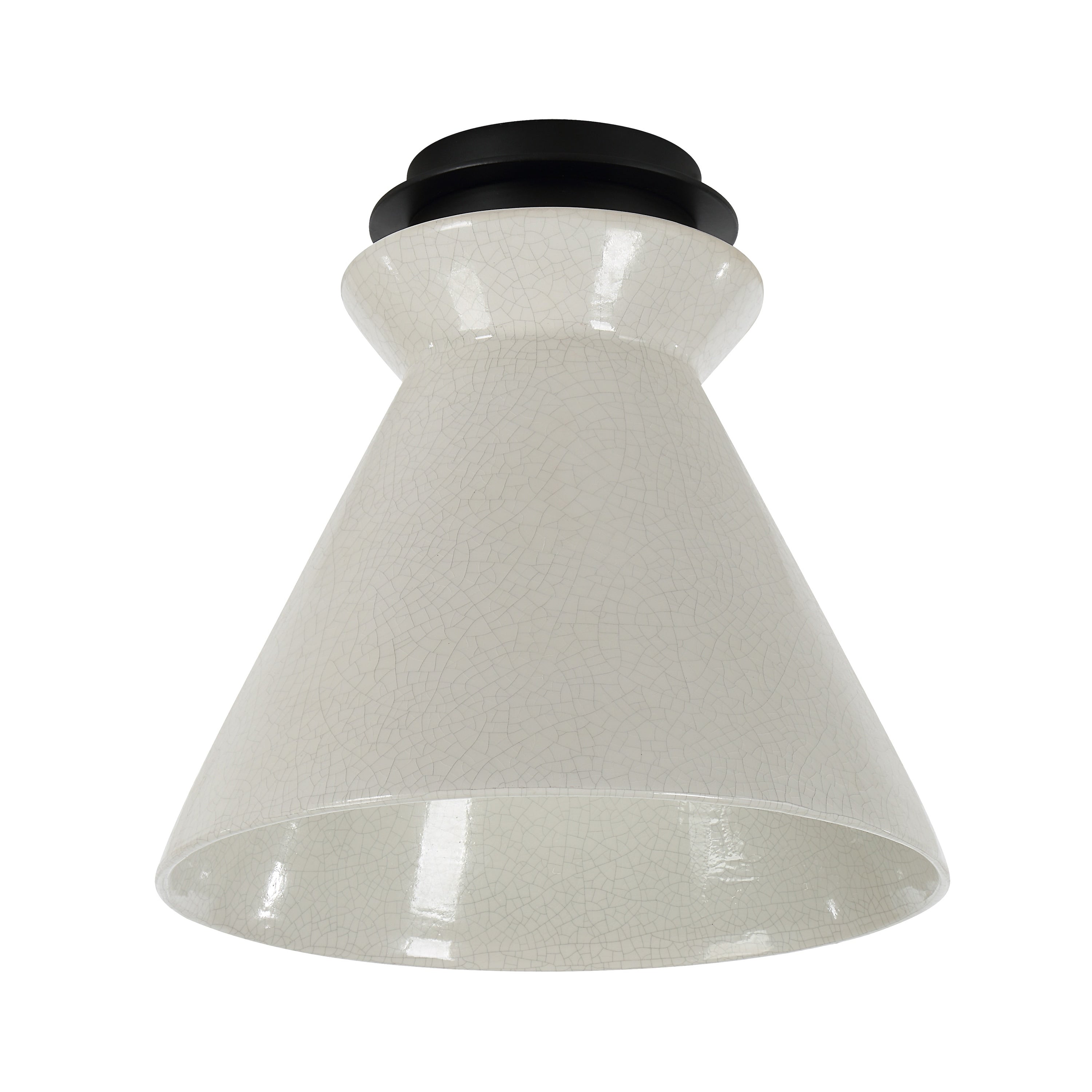 Renwil Sebastian 12.25 1 Light Flush Mount Crackel White