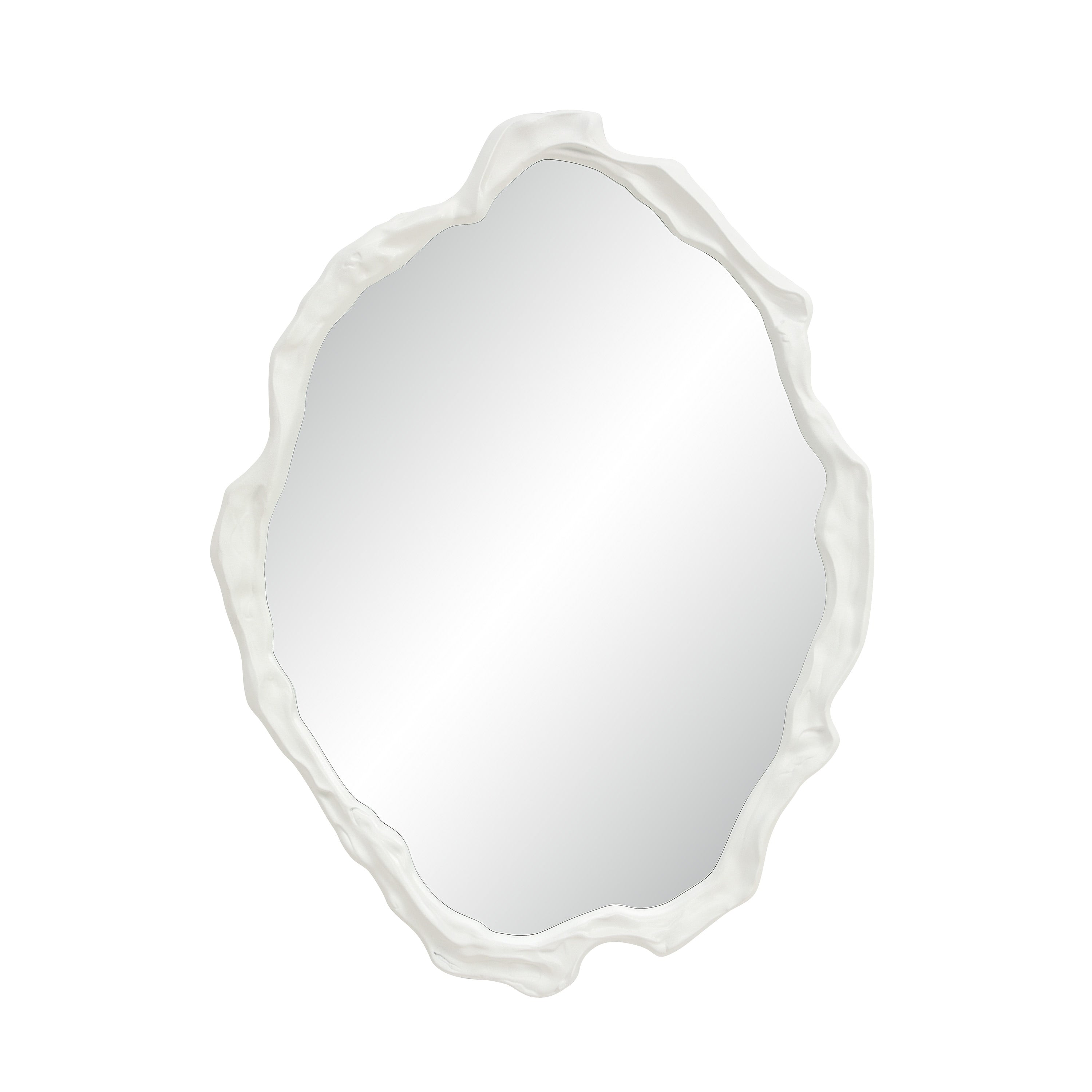 Renwil Tida 40 Tall Irregular Mirror Matte White
