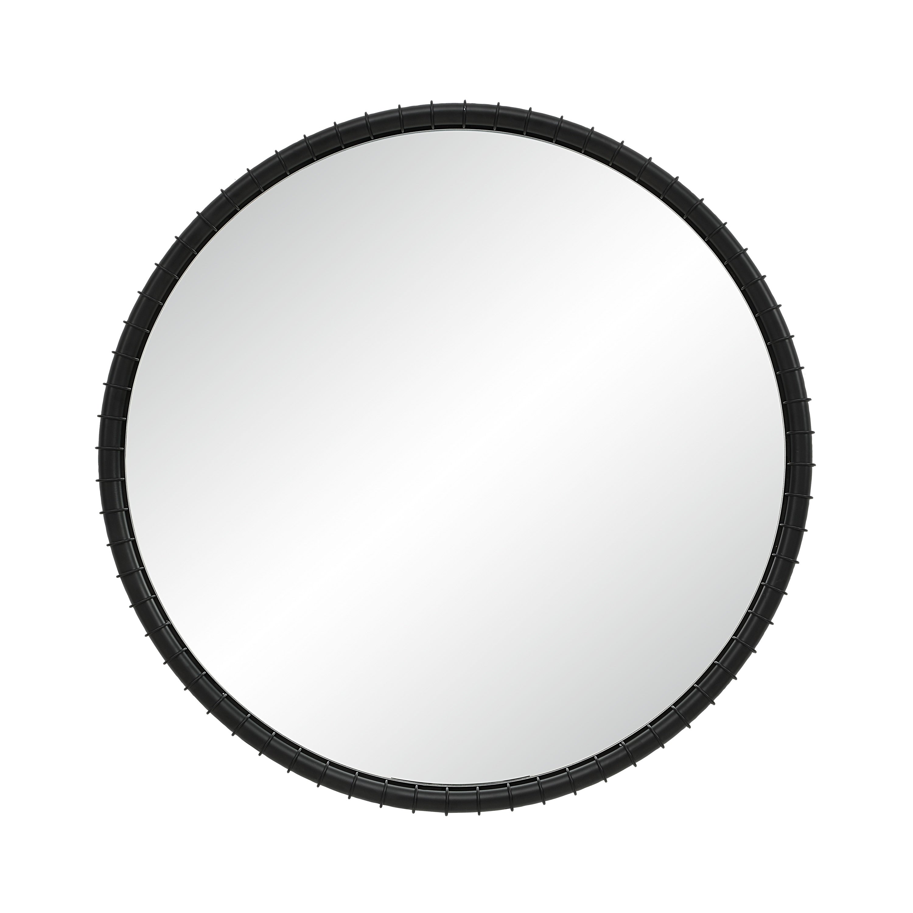 Renwil Timo 40.5 H X 40.5 W Wall Mirror Matte Black
