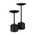 Renwil Uma Indoor Iron Set Of 2 Pillar Candle Holder Matte Black