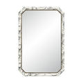 Renwil Venus 36 H X 24 W Wall Mirror White Marble Hydro Dip