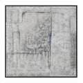 Renwil Zariah 45 Wide Canvas Art With Wood Frame Charcoal White