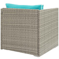 Havenside Home Bocabec Modern Fabric Outdoor Patio Armless Chair