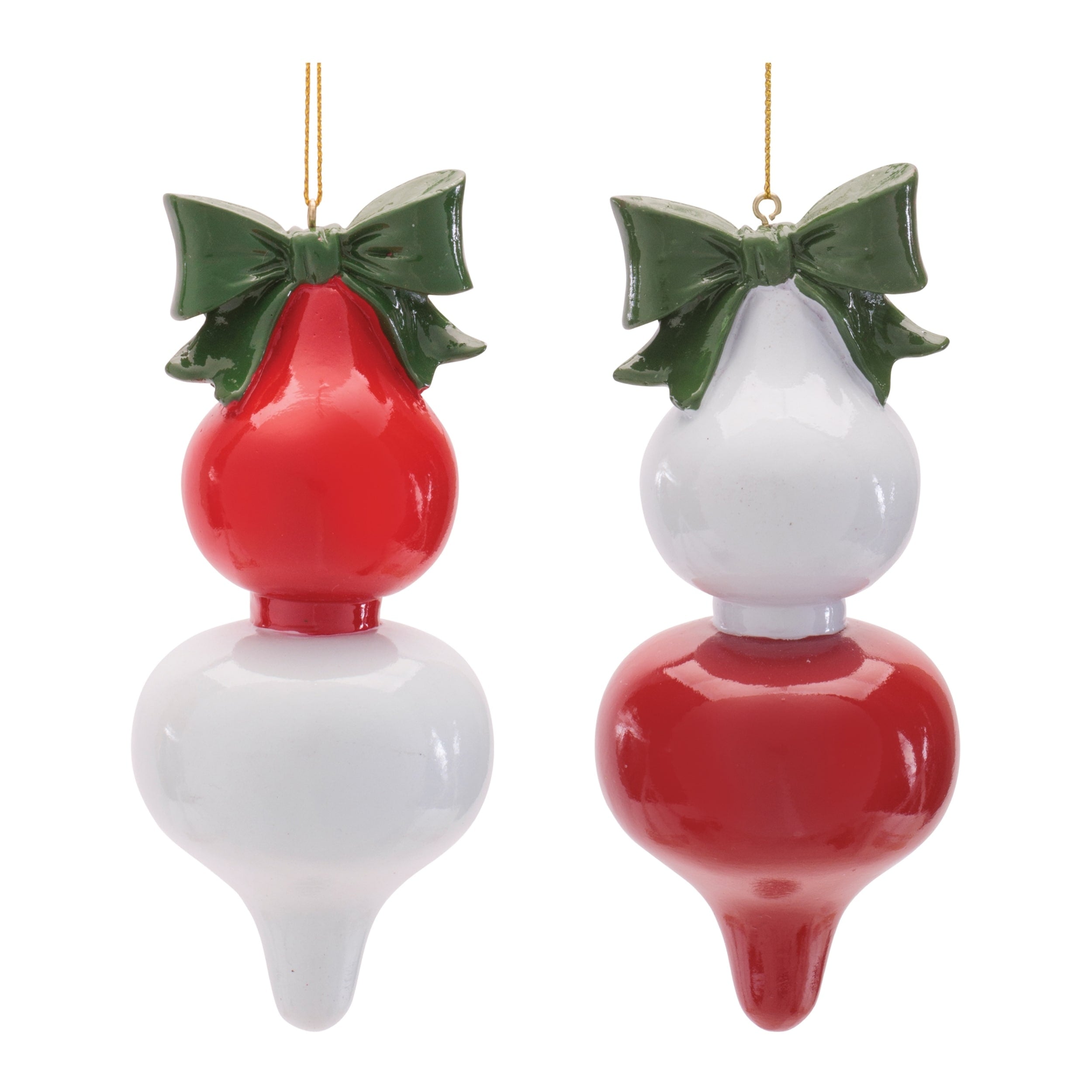 Resin Finial Ornaments Set Of 4