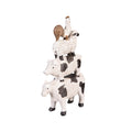 Resin Stacked Farm Animals Garden Statue 13.5 H