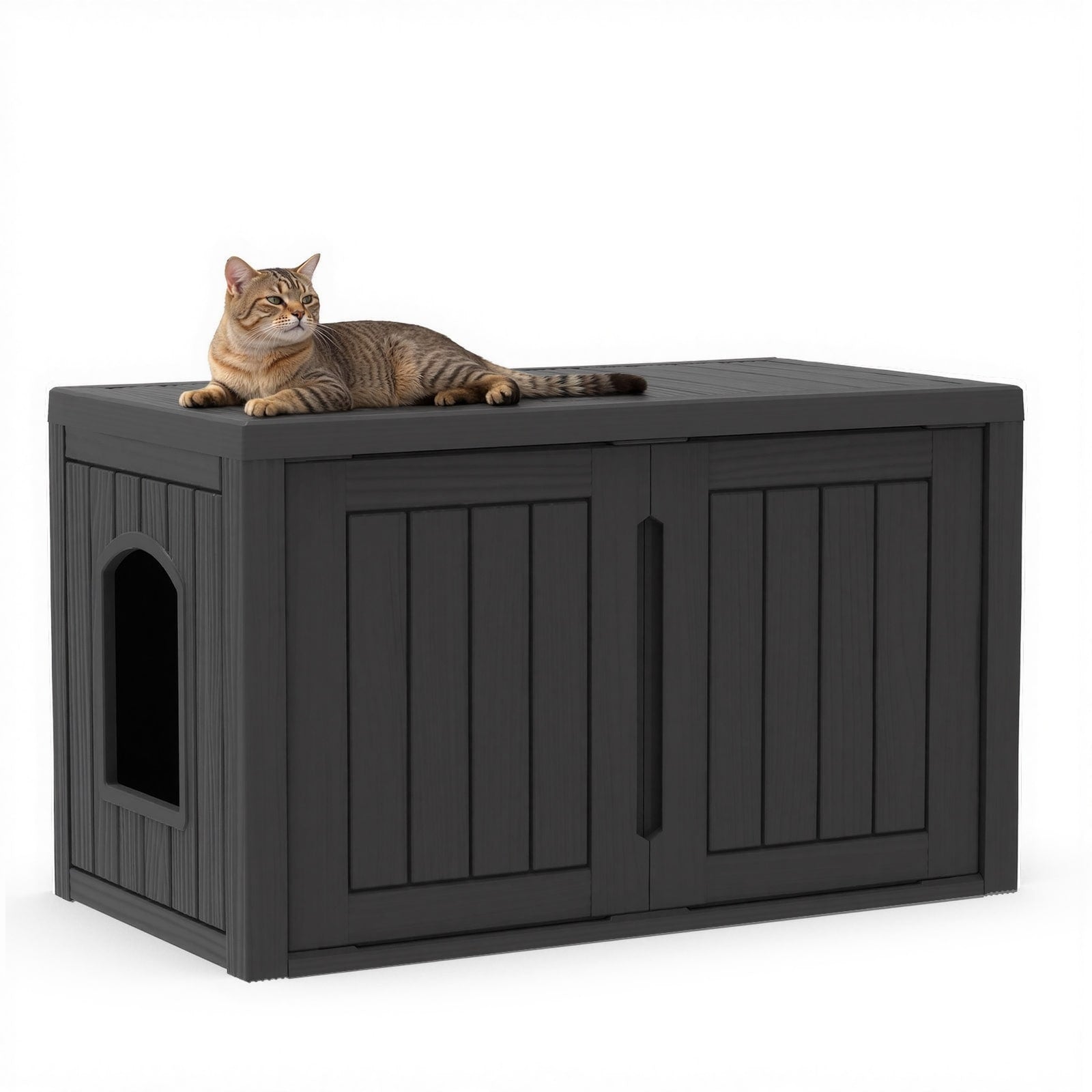 Resin Outdoor Cat House Weatherproof Anti Scratch Anti Bite Stray Cats