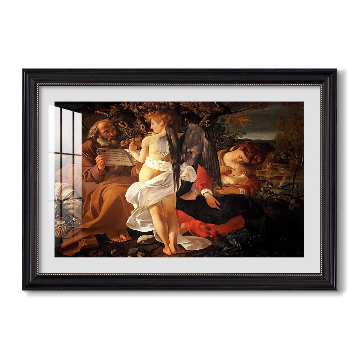 Rest On The Flight Into Egypt C 1597 Caravaggio Custom Framed Print