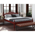 Reston Panel Headboard Platform Solid Wood Full Bed By Palace Imports