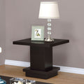 Cappuccino Wood Top Side Table