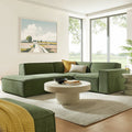 Restore 3 Piece Performance Fabric Upholstered Modular L Shaped Sectional Sofa