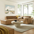 Restore 3 Piece Vegan Leather Modular L Shaped Sectional Sofa
