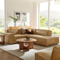 Restore 3 Piece Vegan Leather Modular L Shaped Sectional Sofa