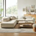 Restore 4 Piece Performance Fabric Upholstered Modular L Shaped Sofa