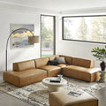Restore 4 Piece Vegan Leather Modular L Shaped Armless Sectional Sofa