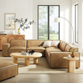 Restore 5 Piece Vegan Leather Modular L Shaped Sofa