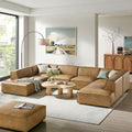 Restore 6 Piece Vegan Leather U Shaped Armless Sectional Sofa