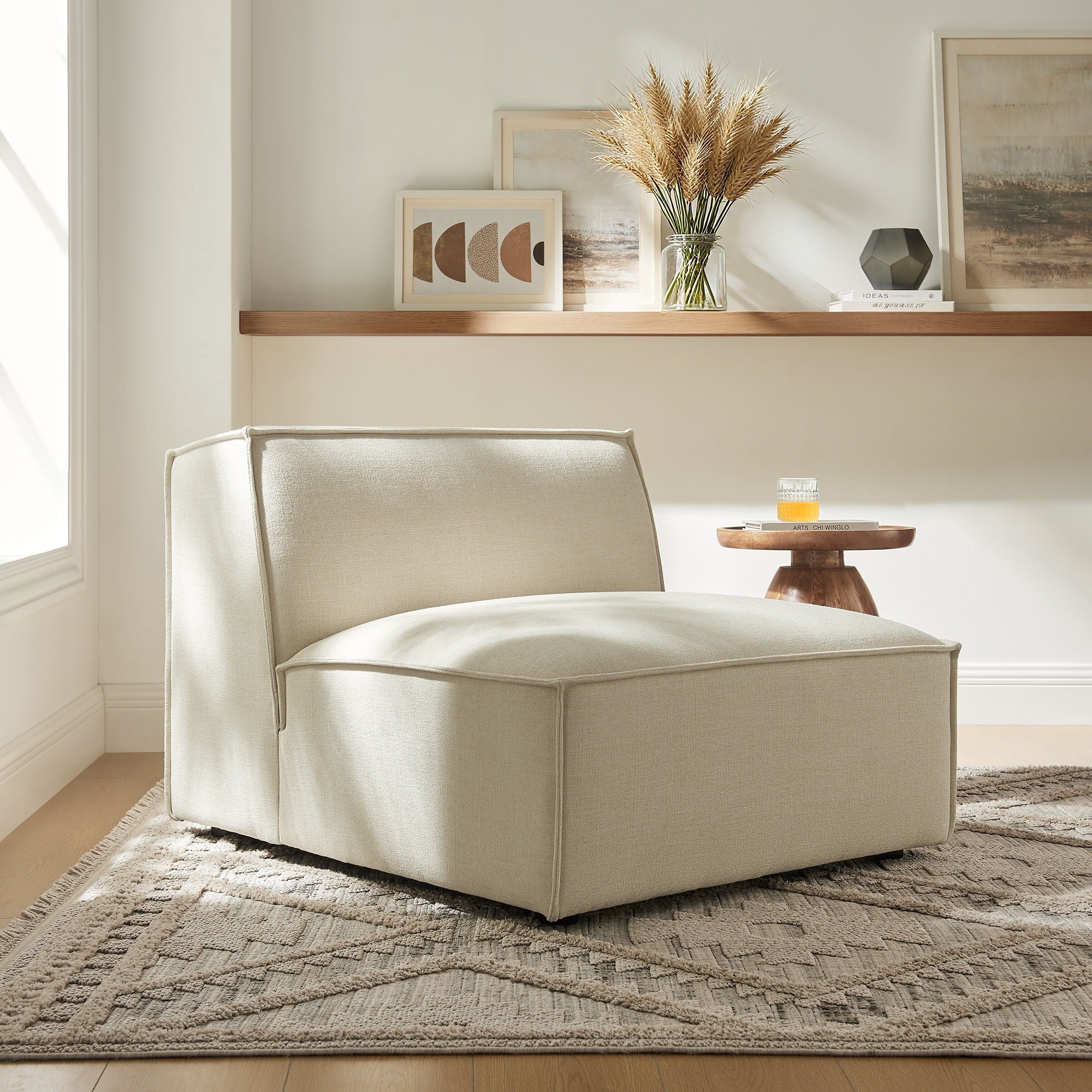 Restore Performance Fabric Upholstered Armless Modular Chair