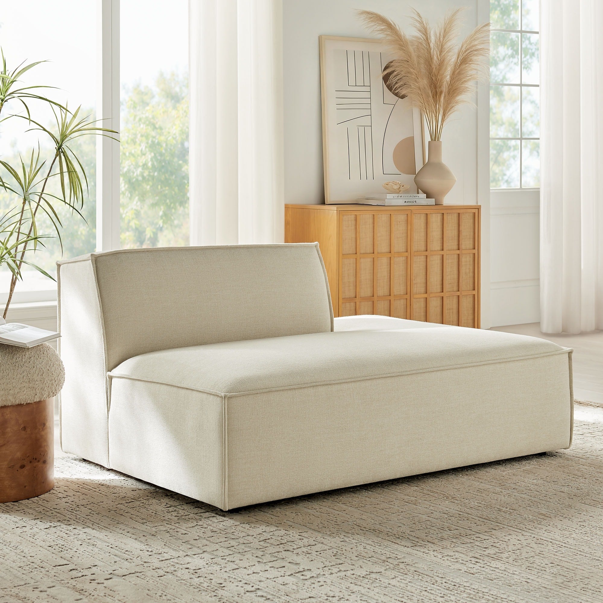 Restore Performance Fabric Upholstered Right Facing Armless Modular Chaise