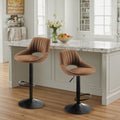 Art Leon Retro Adjustable 360 Swivel Barstools With Faux Leather