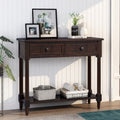 Retro Console Table With 2 Drawers And Bottom Shelf