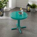 Crosley Furniture Retro Turquoise Metal Side Table