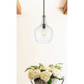 Retro Modern Clear Glass Mini Pendant In Oiled Bronze Orb