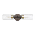 Copper Grove Goris 2 Light Bronze And Brass Vanity Sconce Light