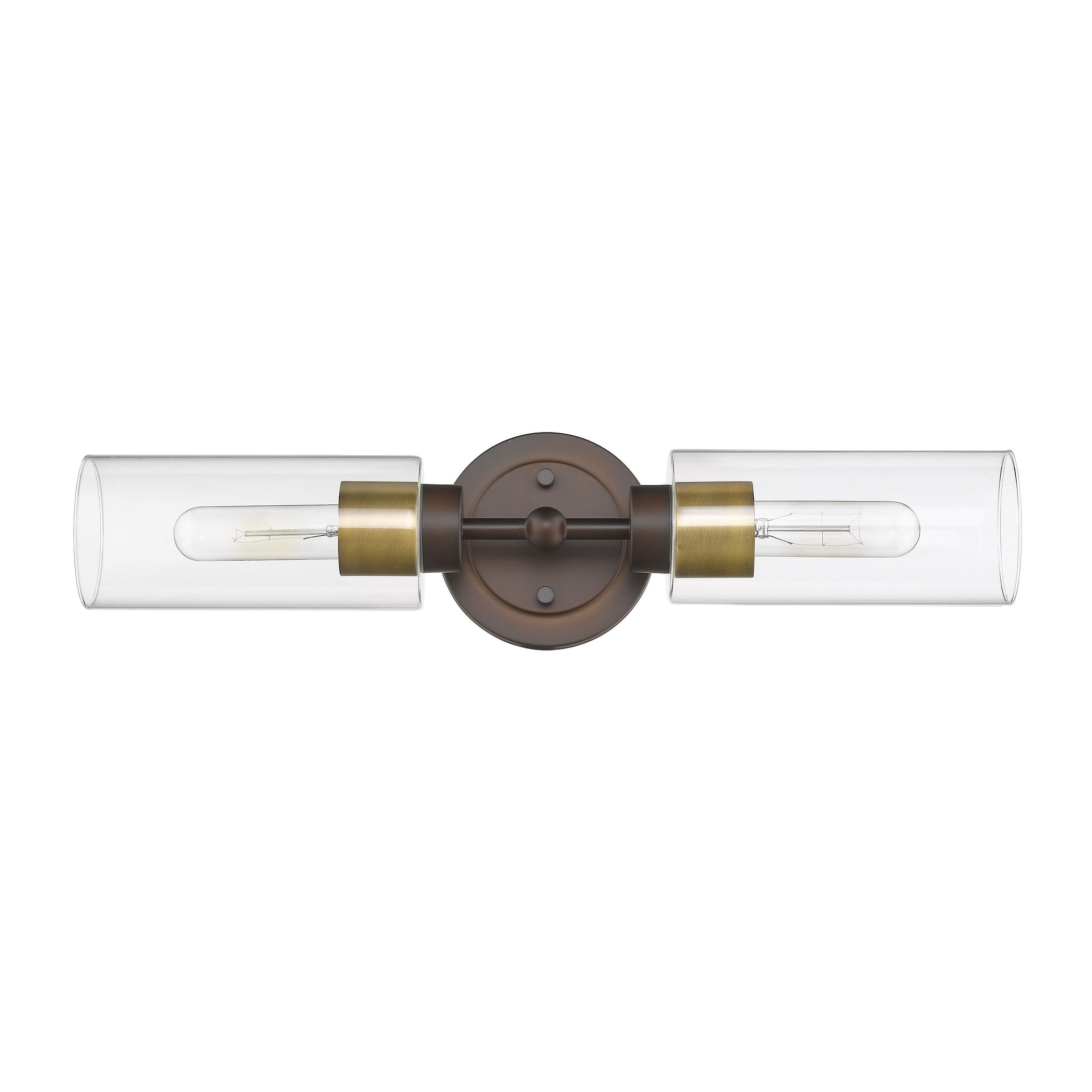 Copper Grove Goris 2 Light Bronze And Brass Vanity Sconce Light