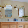 Retro Exterior Lamp Glass Metal Sconce Light Brass Gold Wall Mount Light N A