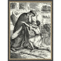 Return Of The Prodigal Son By English School Framed Mounted Canvas Wall Art Print