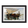 Return From Fishing 1894 Joaquin Sorolla Custom Framed Print