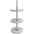Rev A Shelf 6073 18 536 Ras Polymer 18 Diameter Full Circle Three Shelf Lazy Susan Set With 38 46 Extension Shaft