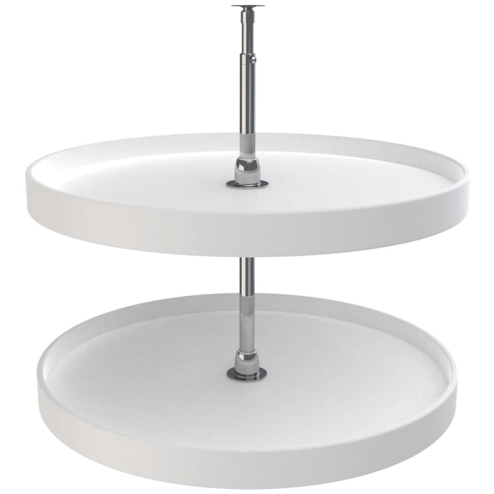 Rev A Shelf 6072 28 52 Ras Polymer 28 Diameter Full Circle Two Shelf Lazy Susan Set With 26 32 Extension Shaft